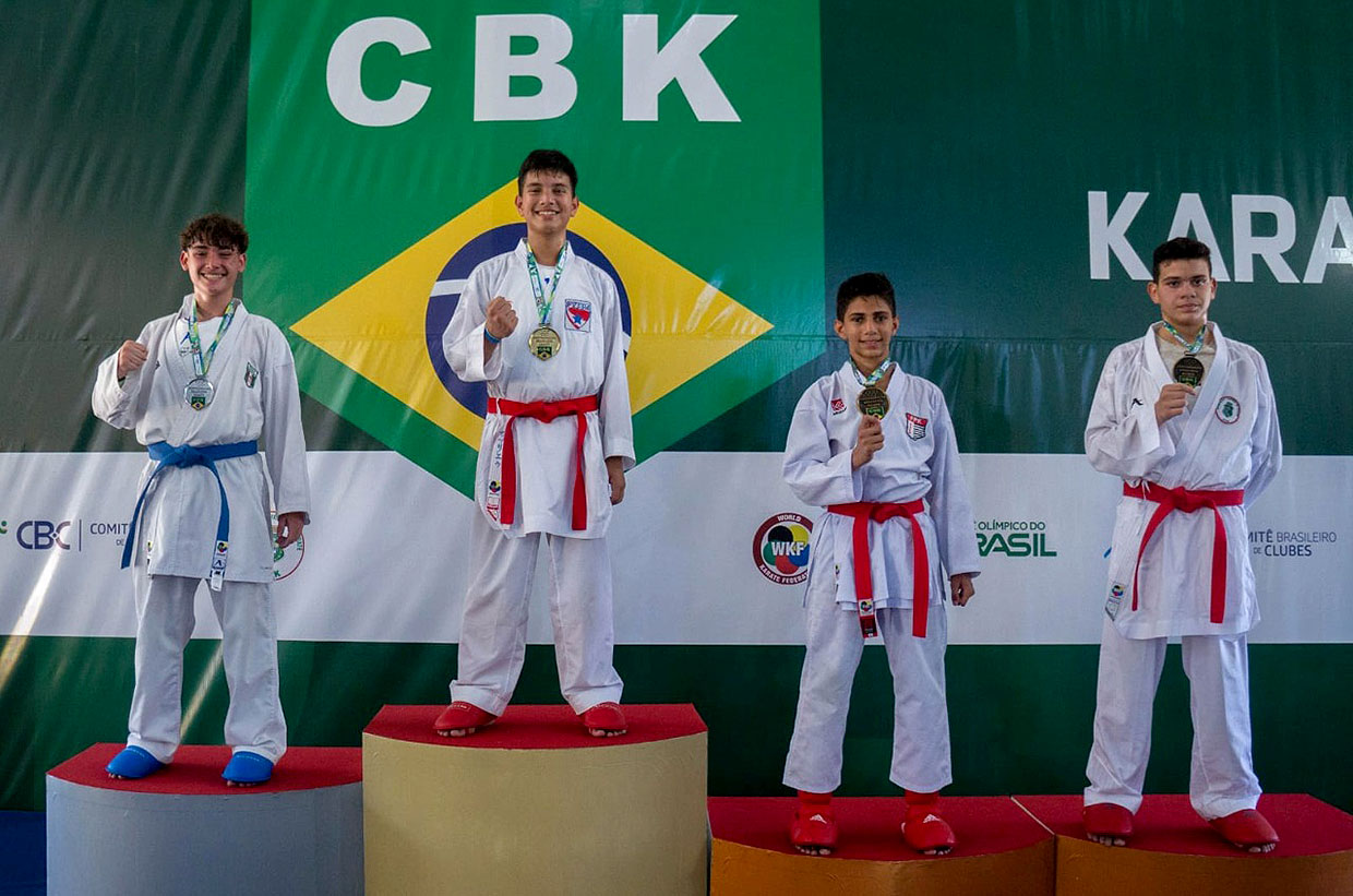 Karateca varzino Gustavo Josué fica em 3° lugar no Campeonato Brasileiro de Karatê