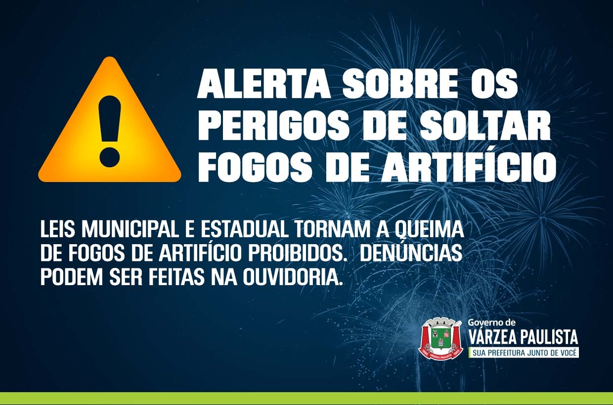 Prefeitura alerta sobre os perigos de soltar fogos de artifício no fim de ano