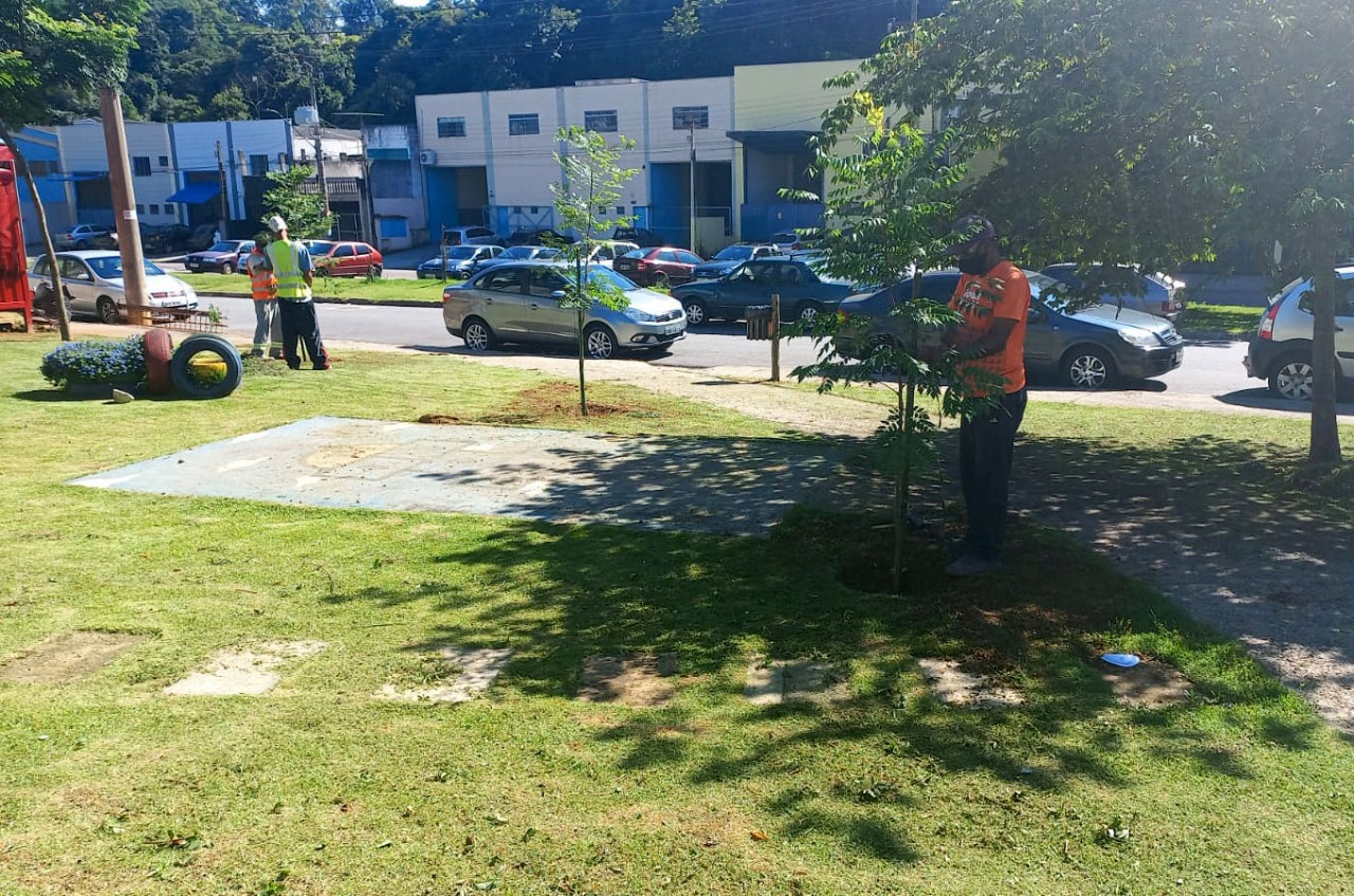 Projeto Arborização de Praças realiza o plantio de 27 novas árvores em Várzea Paulista