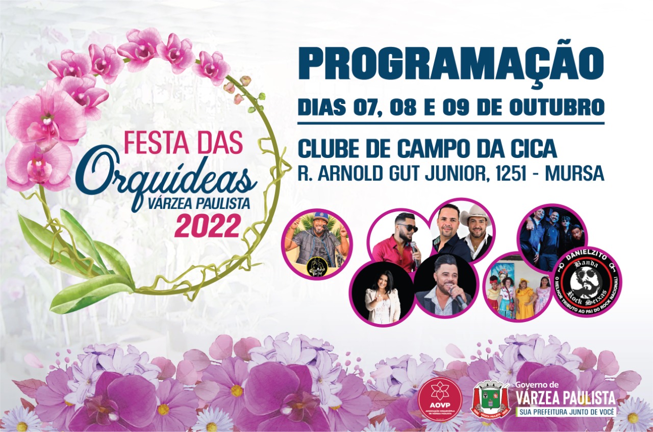 Shows regionais vão animar a Festa das Orquídeas de Várzea Paulista