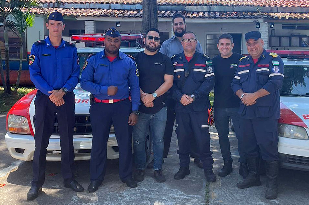 Gestor municipal de Segurança Pública faz visita oficial a bombeiros voluntários do GBCV