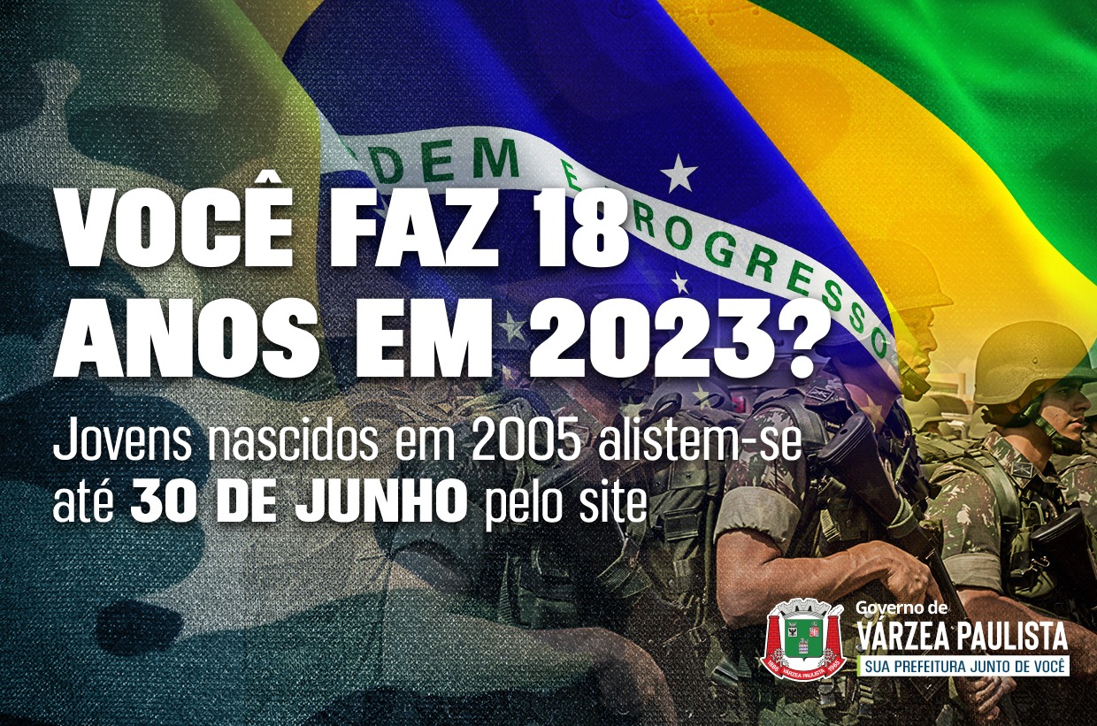 Alistamento militar de jovens nascidos em 2004 deve ser realizado