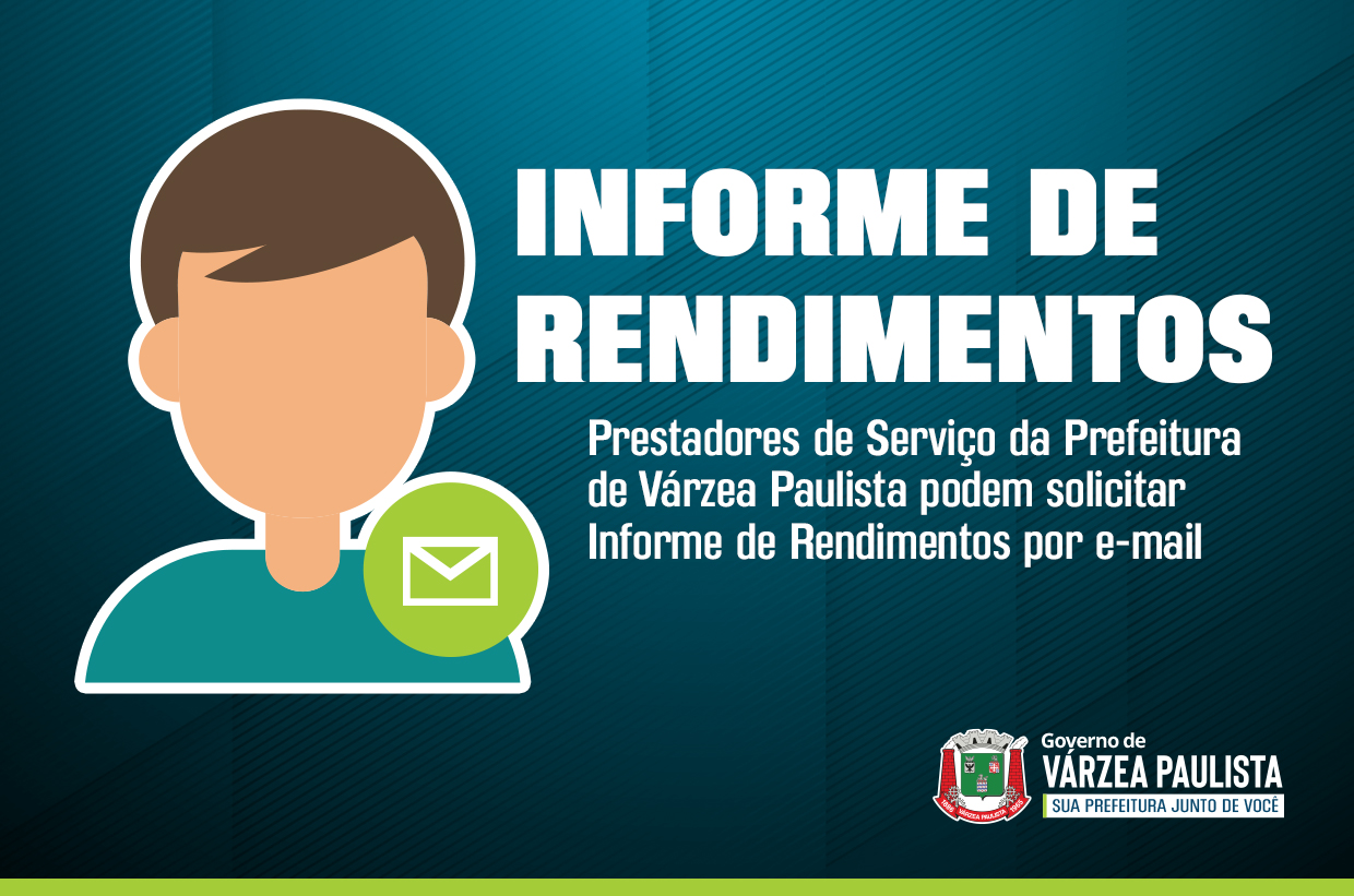 Prestadores de Serviço da Prefeitura de Várzea Paulista podem solicitar Informe de Rendimentos por e-mail