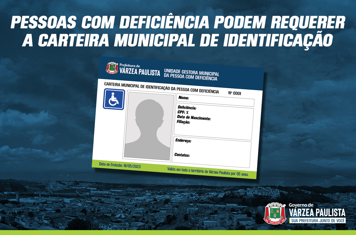 Pela primeira vez na região pessoas com deficiência podem requerer a carteira municipal de identificação