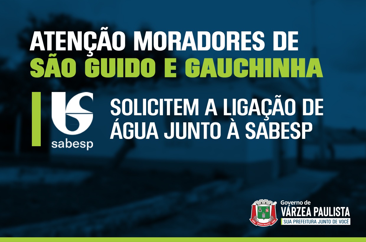 Prefeitura orienta moradores do São Guido e Gauchinha a solicitarem ligação de água junto à Sabesp
