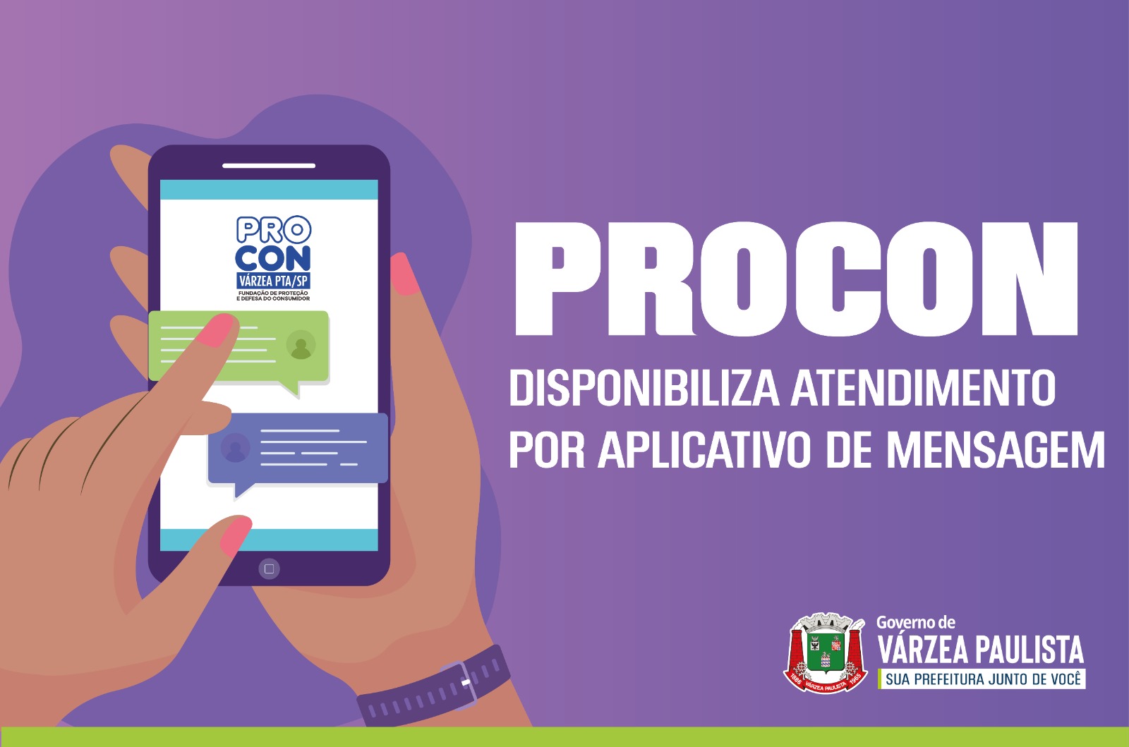 Procon de Várzea Paulista disponibiliza atendimento por aplicativo de mensagem