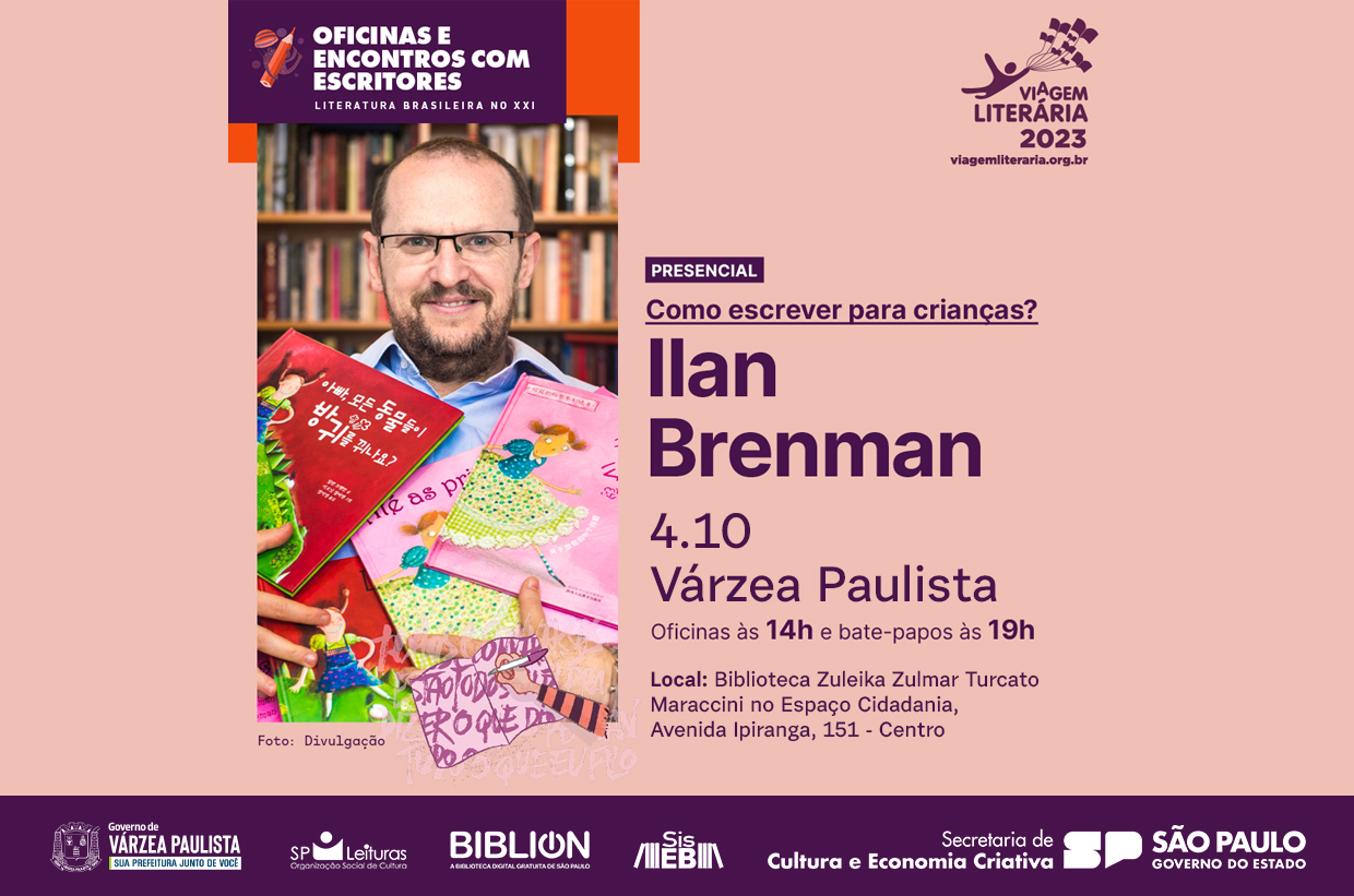 Viagem Literária promove encontro com escritor brasileiro na Biblioteca Municipal