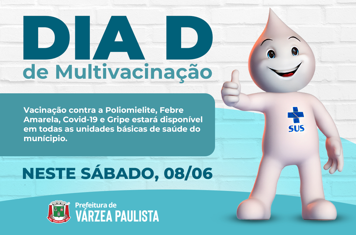 Neste sábado (08), Várzea Paulista promove Dia D de Multivacinação